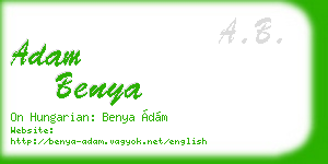 adam benya business card